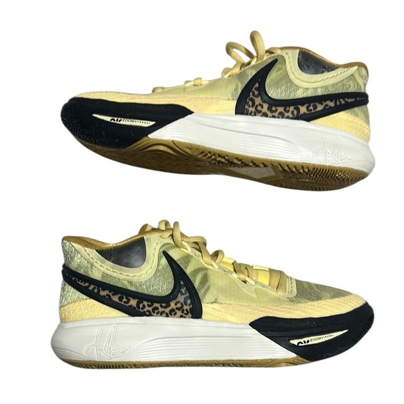 Nike Kyrie 8 Citron Tint Leopard DJ6017-800 Yellow and Black Sneakers Size 5.5 - Picture 1 of 8